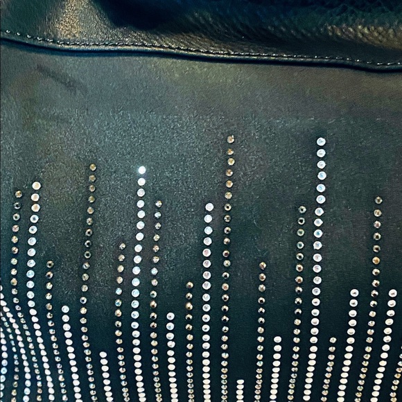 NWT MKF  Women’s Black Rhinestone Satchel - Picture 3 of 10